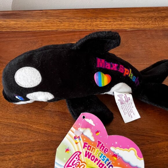 Vintage Lisa Frank Max Splash Orca Whale Plush Beanie Stuffed Animal 1998 - Picture 4 of 13
